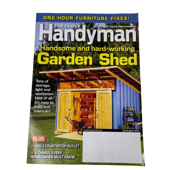 The Family Handyman Magazine July Aug 2015 Tips Tricks Techniques u - Picture 1 of 10